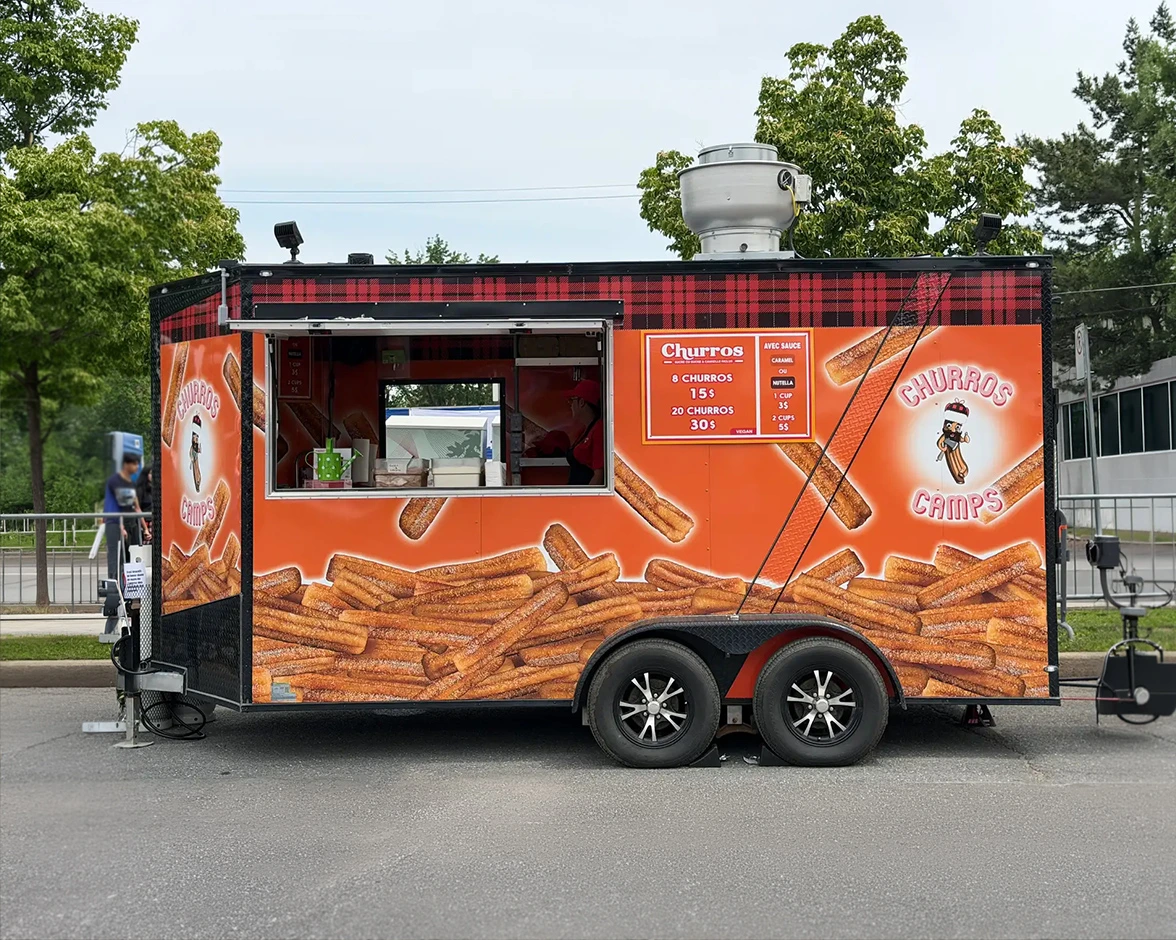 Le foor truck rose de Churros Camps